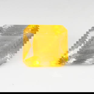 6.24 Ct Natural Yellow Beryl Square Radiant Cut: Weight - 6.24 Ct / Dimensions - 11.50 x 10.80 x 8.20 mm / Shape - Radiant Cut / Color - Yellow / Clarity - VVS / Origin - Brazil / Treatment - Heated