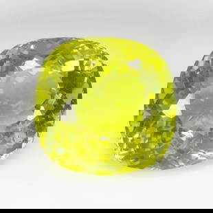68.82 Ct Natural Lemon Quartz Cushion Mixed Cut: Weight - 68.82 Ct / Dimensions - 25.00 x 25.00 x 18.40 mm / Top Quality Luster / Excellent Cushion Cut / Origin - Brazil / Comments - Heated