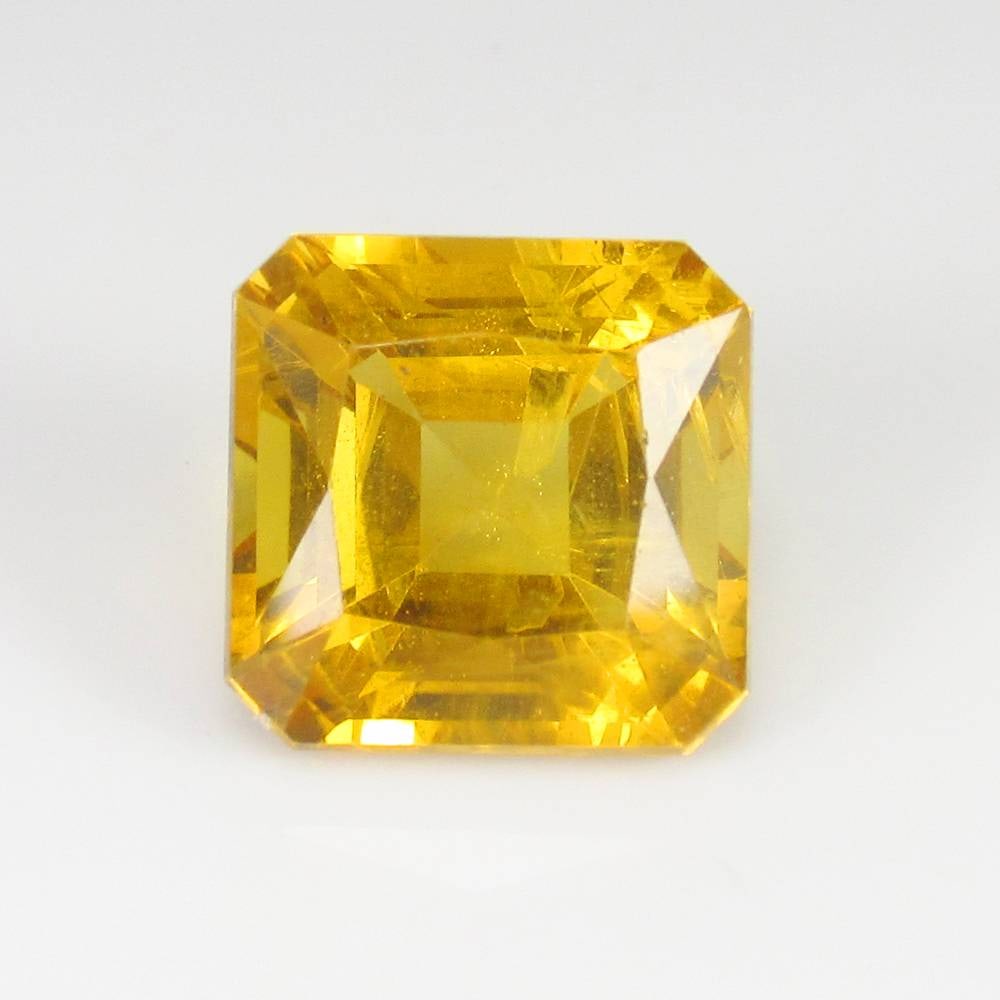 6.53 Ct Natural Yellow Beryl Radiant Cut: Weight - 6.53 Ct / Dimensions - 11.10 x 11.10 x 7.70 mm / Shape - Radiant Cut / Color - Yellow / Clarity - VVS / Origin - Brazil / Treatment - Heated
