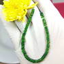 21.14 Ct Natural Deep Green Chrome Diopside 5" Round Drilled Beads