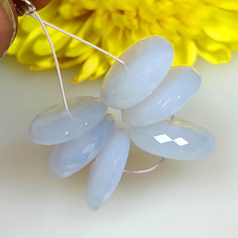 17.78 Ct Natural Chalcedony 6 Round Tire Drilled Beads: Weight - 17.78 Ct / Dimensions - 10.40 - 10.60 mm / 6 Pc's / Shape - Round Beads / Transparency - Transaprent / Origin - Norway / Treatment - None