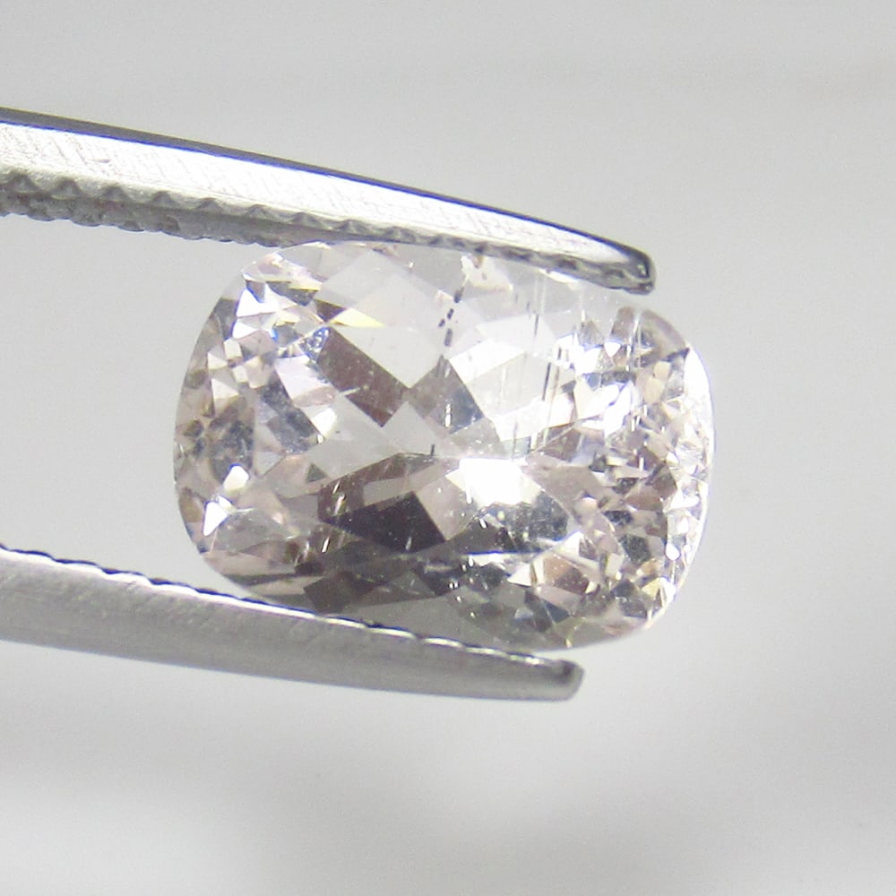 2.76 Ct Natural Danburite Cushion Faceted: Weight - 2.76 Ct / Dimensions - 9.60 x 7.10 x 6.30 mm / Top Class Quality / Cushion Cut / Origin - Mexico / Treatment - None