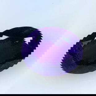 6.86 Ct Natural Purple Amethyst Oval Cut: Weight - 6.86 Ct / Dimensions - 13.60 x 11.00 x 8.00 mm / Shape - Oval Cut / Color - Purple / Clarity - VVS / Origin -Brazil / Treatment - Heated