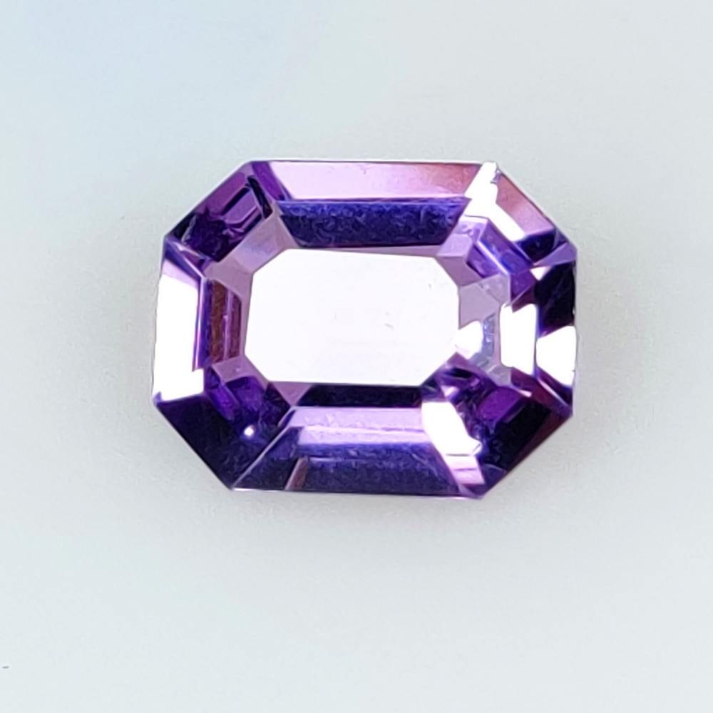 4.11 Ct Natural Purple Amethyst Emerald Step Cut: Weight - 4.11 Ct / Dimensions - 12.20 x 9.70 x 4.80 mm / Shape - Emerald Cut / Color - Purple / Clarity - VVS / Origin -Brazil / Treatment - Heated