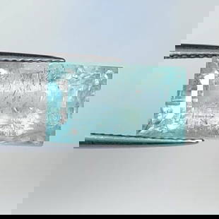 6.42 Ct Natural Aquamarine Rare Inclusion Emerald Cut: Weight - 6.42 Ct / Dimensions - 13.80 x 8.00 x 7.00 mm / Shape - Emerald Cut / Color - Water Blue / Clarity - SI / Origin -India / Treatment - None