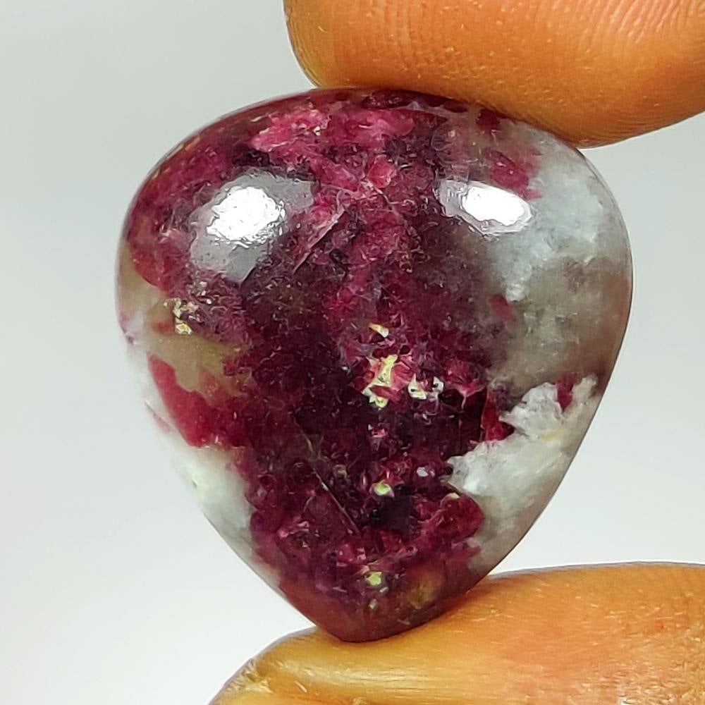 27.44 Ct Natural Ruby Zoisite Pear Cab (1 of 2)