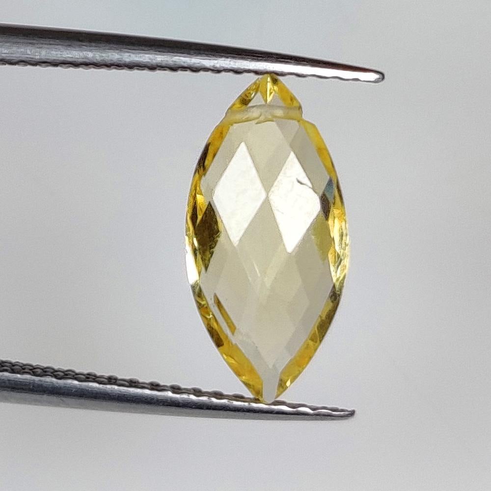 1.96 Ct Natural Yellow Citrine Top Luster Marquise Beads: Weight - 1.96 Ct / Dimensions - 13.30 x 6.50 x 4.00 mm / Shape - Marquise Beads / Color - Yellow / Clarity - VVS / Origin - Brazil / Treatment - Heated