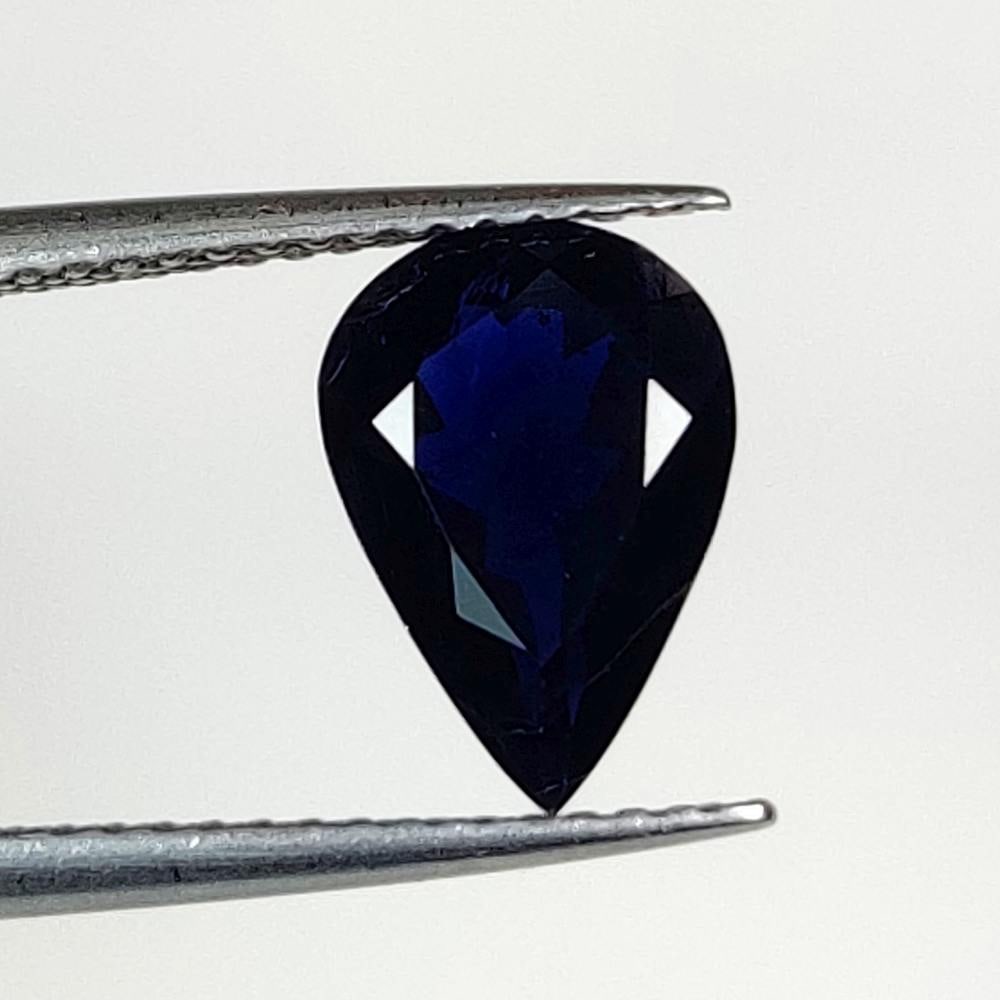 1.56 Ct Natural Deep Violet Iolite Pear Cut (1 of 2)