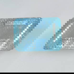 8.54 Ct Natural Aquamarine Rare Inclusion Octagon Cut: Weight - 8.54 Ct / Dimensions - 14.00 x 10.00 x 7.40 mm / Shape - Octagon Cut / Color - Water Blue / Clarity - SI / Origin -India / Treatment - None