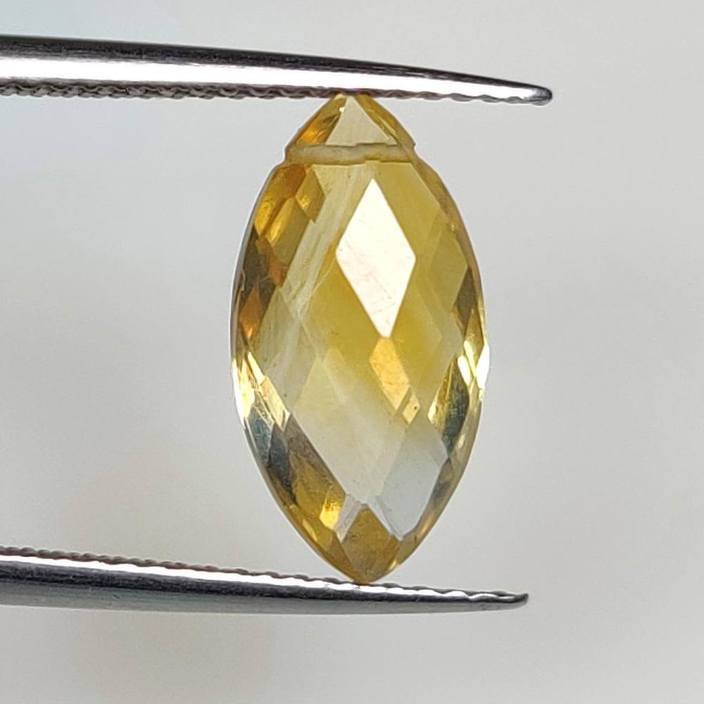 2.71 Ct Natural Citrine Drilled Marquise Faceted Drilled Beads: Weight - 2.71 Ct / Dimensions - 13.80 x 7.20 x 4.80 mm / Shape - Drilled Marquise Beads / Color - Yellow / Origin -Brazil / Treatment - Heated