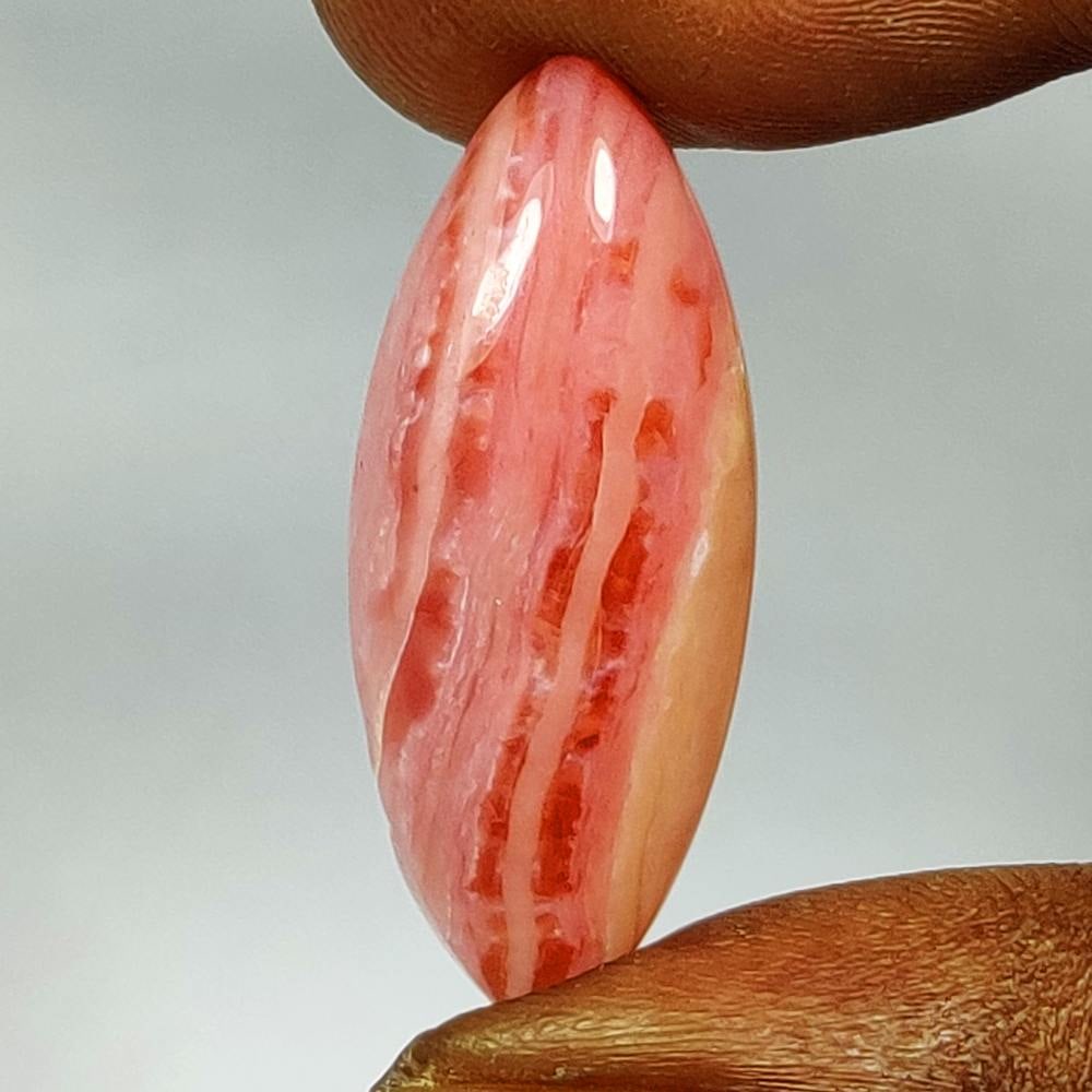 11.92 Ct Natural Pink Opal Marquise Cab: Weight - 11.92 Ct / Dimensions - 30.00 x 11.80 x 5.80 mm / Shape - Marquise Cabochon / Transparency - Semi - Transparent / Origin - Peru / Treatment - None