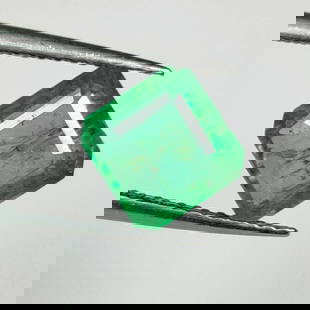 1.68 Ct Natural Zambian Green Emerald Square Cut: Weight - 1.68 Ct / Dimensions - 7.10 x 7.00 x 4.20 mm / Shape - Octagon Cut / Color - Green / Clarity - SI / Origin - Zambia / Treatment - Natural Emeralds are commonly enhanced by oil