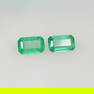 0.65 Ct Natural Zambian Green Emerald Octagon Cut Pair
