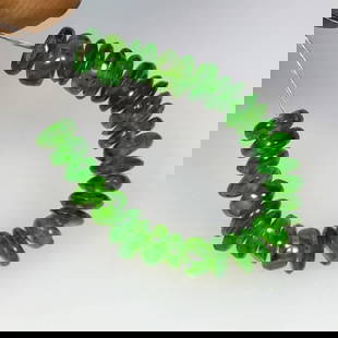 4.25 Ct Natural Green Chrome Diopside Round Beads: Weight - 4.25 Ct / Dimensions - 3.30 - 3.70 mm / 31 Pc's / Shape - Round Beads / Color - Green / Origin - Pakistan / Treatment - None