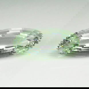 6.44 Ct Natural Green Amethyst Oval Cut: Weight - 6.44 Ct / Size -18.00 x 8.50 x 6.70 mm / Shape - OVal Cut / Color - Green / Clarity - VVS / Origin - Brazil / Treatment - Heated