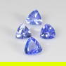0.52 Ct Natural Tanzanite Trillion Cut Set