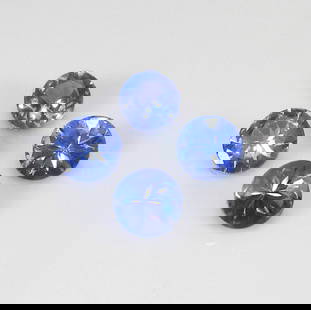 0.86 Ct Natural Tanzanite Round Cut Set: Weight - 0.86 Ct / Size- 3.30 - 3.70 mm / 4 Pc's / Shape - Round Cut / Clarity - SI / Origin - Tanzania / Treatment - Standard Heated