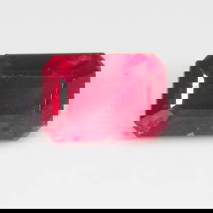 1.61 Ct Natural Pigeon Blood Red Ruby Octagon Cut: Weight - 1.61 Ct / Dimensions - 7.00 x 4.80 x 4.20 mm / Shape & Cut - Octagon Cut / Color - Red / Transparency - SI / Origin - Mozambique / Comments - Color Enhanced By Glass Filling