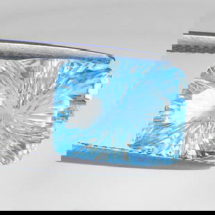 8.79 Ct Natural Blue Topaz Cushion Football Cut: Weight - 8.79 Ct / Dimensions - 12.50 x 10.00 x 7.00 mm / Shape & Cut - Cushion Football Cut / Color - Blue / Transparency - VVS / Origin - Brazil / Comments - Irradiated