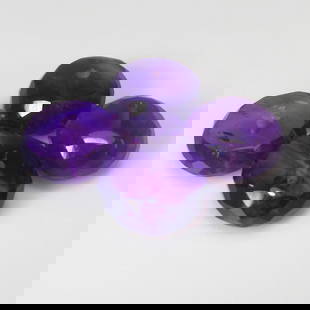 10.21 Ct Natural Purple Amethyst Round Beads: Weight - 10.21 Ct / Dimensions - 8.50 - 8.70 mm / 4 pc's / Clariry - VVS / Excellent Round Beads / Top Quality Luster / Origin - Brazil / Hardness - 7.0 / Comments - Heated