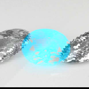 1.25 Ct Natural Neon Blue Apatite Oval Cut: Weight - 1.25 Ct / Size - 7.30 x 5.70 x 4.20 mm / Top Class Quality / Oval Cut / Origin - Brazil / Treatment - None