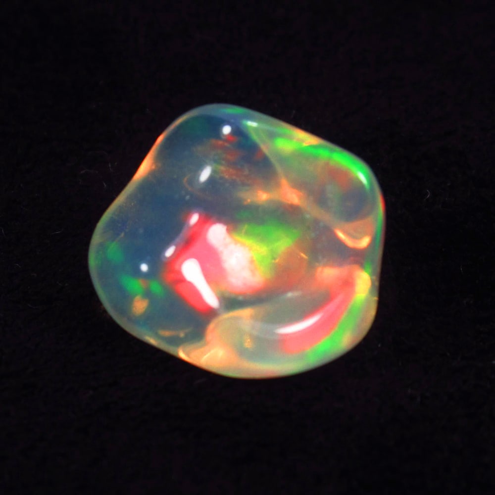 3.94 Ct Natural Multicolor Top Fire Opal Solid Rough Cab (1 of 2)