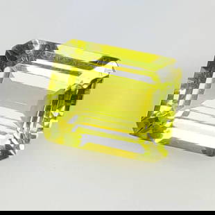 5.54 Ct Natural Lemon Quartz Octagon Cut: Weight - 5.54 Ct / Size - 11.90 x 9.70 x 6.50 mm / Top Quality Luster / Excellent Octagon Cut / Origin - Brazil / Treatment - Heated
