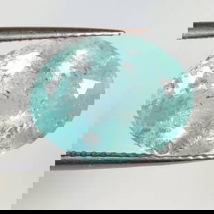 7.00 Ct Natural Aquamarine Oval Cut: Weight - 7.00 Ct / Size -14.00 x 10.70 x 7.50 mm / Shape - Oval Cut / Color - Bluish Green / Clarity - Transparent / Origin -India / Treatment - None