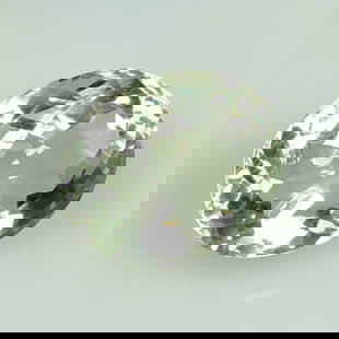 9.09 Ct Natural Green Amethyst Oval Cut: Weight - 9.09 Ct / Dimensions - 14.80 x 12.00 x 8.60 mm / Shape - Oval Cut / Color - Green / Clarity - VVS / Origin - Brazil / Comments - Heated