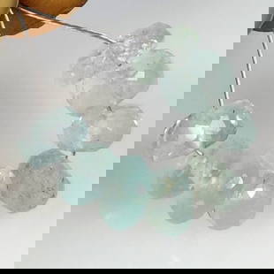 6.00 Ct Natural Aquamarine Round Cut Beads: Weight - 6.00 Ct / Size - 5.40 - 5.70 mm / 8 Pc's / Shape - Round Cut Beads / Color - White / Clarity - Transparent / Origin -India / Treatment - None