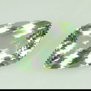 7.09 Ct Natural Green Amethyst Cushion Cut: Weight - 7.09 Ct / Dimensions - 14.10 x 10.00 x 7.60 mm / Shape - Cushion Cut / Color - Green / Clarity - VVS / Origin - Brazil / Comments - Heated