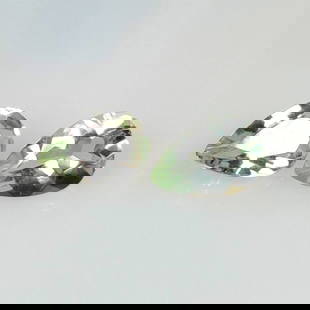 2.18 Ct Natural Green Amethyst Pear Cut Pair: Weight - 2.18 Ct / Dimensions - 9.00 x 6.10 x 3.90 mm / Shape - Pear Cut / Color - Green / Clarity - VVS / Origin - Brazil / Comments - Heated