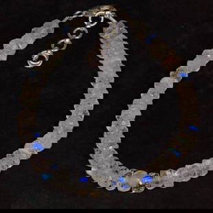 31.90 Ct 925 Silver Natural Blue Tint Moonstone Round Cut Beads Bracelet Ready Wear: Weight - 31.90 Ct / Dimensions - 4.70 - 5.40 mm / 45 Pc's / Shape - Round Cut Beads / Clarity - Semi-Transparent / Origin - India / Treatment - None