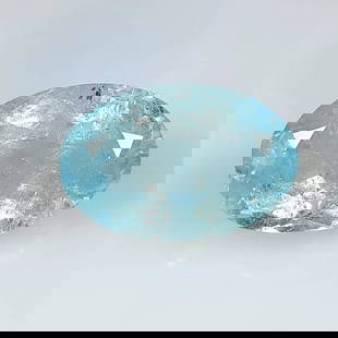 11.27 Ct Natural Rare Inclusion Aquamarine Oval Cut: Weight - 11.27 Ct / Dimensions - 18.10 x 12.10 x 8.40 mm / Shape - Oval Cut / Color - Water Blue / Clarity - Transparent / Origin -India / Treatment - None