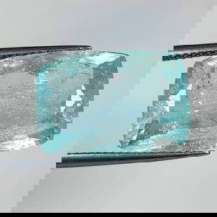 9.92 Ct Natural Rare inclusion Aquamarine Cushion Cut: Weight - 9.92 Ct / Dimensions - 16.90 x 11.70 x 6.60 mm / Shape - Cushion Cut / Color - Blue / Clarity - SI / Origin -India / Treatment - None