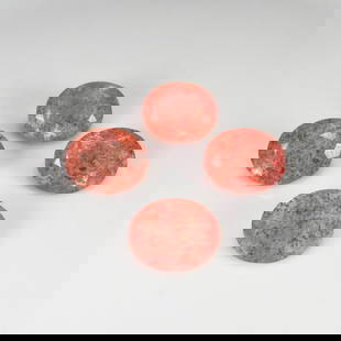 13.81 Ct Natural Lepitochrosite Oval Cut Set: Weight - 13.81 Ct / Dimensions - 11.0x8.2 - 11.1x9.0 mm / 4 Pc's / Shape - Oval Cut / Color - Pink / Clarity - SI / Origin -Brazil / Treatment - None