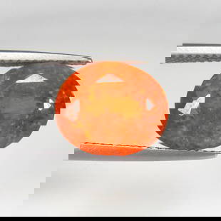 8.11 Ct Natural Orange Spessarite Garnet Oval Cut: Weight - 8.11 Ct / Dimensions - 12.00 x 10.10 x 7.10 mm / Shape - Oval Cut / Clarity - SI / Origin - Madagascar / Comments - None