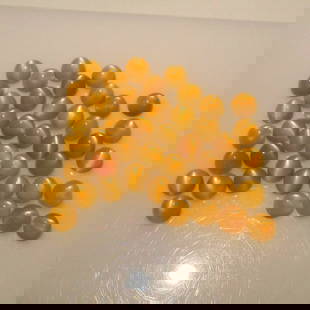 12.79 Ct Natural Orange Moonstone Round Cab Lot: Weight - 12.79 Ct / Dimensions - 3.90 - 4.10 mm / 43 Pc's / Shape - Round Cabochon / Clarity - Semi-Transparent / Origin - India / Treatment - None