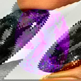 59.00 Ct Natural Purple Amethyst Cushion Cut: Weight - 59.00 Ct / Dimensions - 26.00 x 22.00 x 18.70 mm / Shape - Cushion Cut / Color - Purple / Clarity - VVS / Origin -Brazil / Treatment - Heated