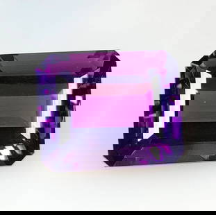 12.38 Ct Natural Purple Amethyst Emerald Cut: Weight - 12.38 Ct / Dimensions - 15.60 x 12.90 x 8.50 mm / Shape - Emerald Cut / Color - Purple / Clarity - VVS / Origin -Brazil / Treatment - Heated