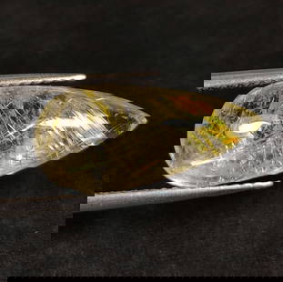 7.28 Ct Natural Golden Rutile Quartz Pear Cab: Weight - 7.28 Ct / Dimensions - 17.80 x 8.40 x 7.40 mm / Shape - Pear Cab / Clarity - Transparent / Origin - Norway / Treatment - None