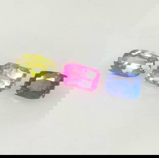 2.31 Ct Natural Multicolor Sapphire Cushion Cut Set: Weight - 2.31 Ct / Dimensions- 5.9x4.4 - 7.0x4.4 mm / 3 Pc's / Shape - Cushion Cut / Clarity - VS / Origin - Sri Lanka / Treatment - Standard Heated