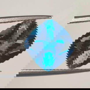 5.68 Ct Natural Beautiful London Blue Topaz Cushion Cut: Weight - 5.68 Ct / Size - 10.20 x 10.20 x 7.00 mm / Shape - Cushion Cut / Color - Blue / Clarity - VVS / Origin - Brazil / Treatment - Irradiated
