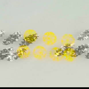0.61 Ct Natural Ceylon Yellow Sapphire Round Necklace Set: Weight - 0.61 Ct / Size- 2.50 - 2.60 mm / 7 Pc's / Shape - Round Cut / Clarity - SI / Origin - Sri Lanka / Treatment - Standard Heated