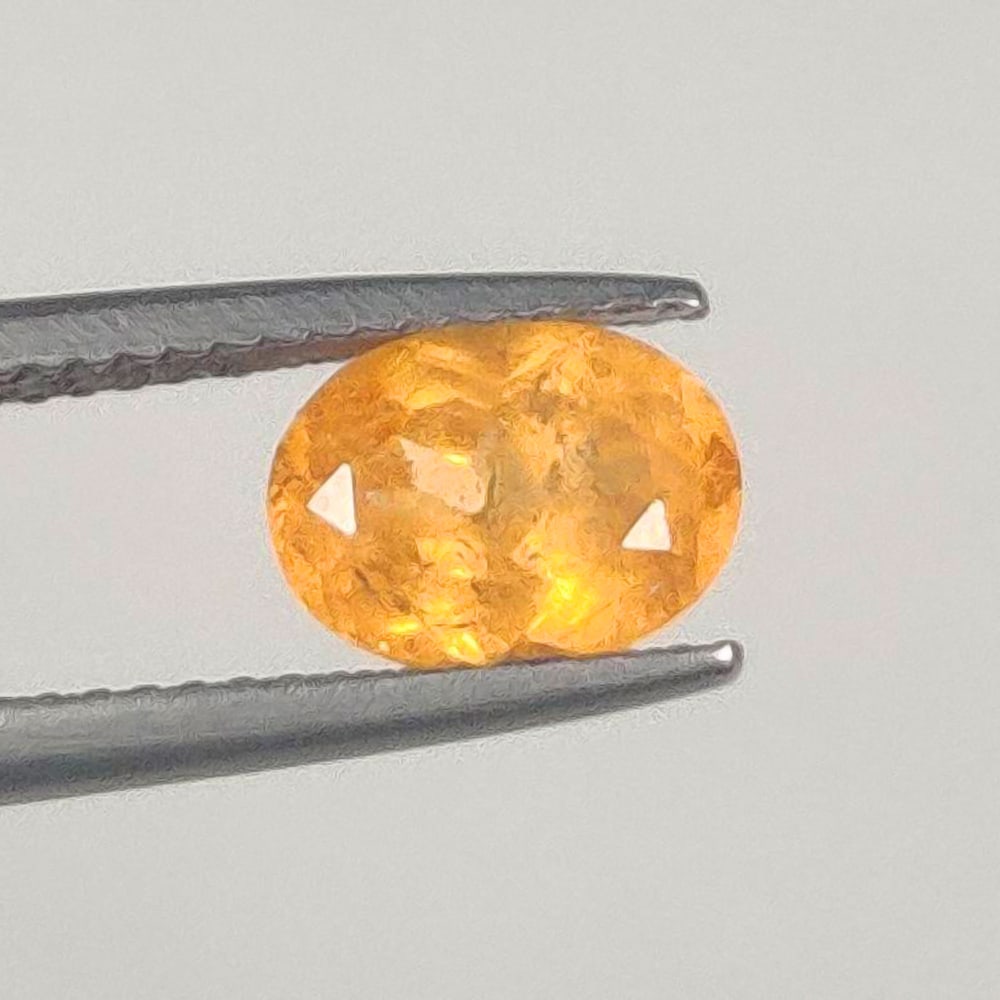 2.12 Natural Spessarite Garnet Oval Cut: Weight - 2.12 Ct / Dimensions- 8.60 x 6.50 x 4.50 mm / Shape & Cut - Oval Cut / Transparency - Opaque / Origin - Brazil / Comments - None