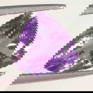 2.33 Ct Natural Purple Amethyst Trillion Cut: Weight - 2.33 Ct / Dimensions - 9.00 x 9.00 x 5.90 mm / Shape - Trillion Cut / Color - Purple / Clarity - VVS / Origin -Brazil / Treatment - Heated
