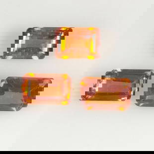 2.12 Ct Natural Deep Orange Hessonite Garnet Emerald Cut Set: Weight - 2.12 Ct / Size - 5.8x4.1 - 6.5x4.2 mm / 3 Pc's / Shape - Emerald Cut / Clarity - VVS / Origin - Nigeria / Treatment - None