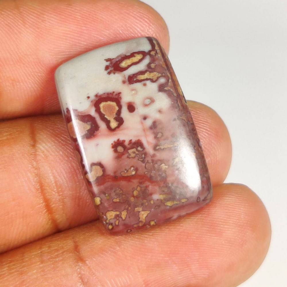 18.45 Ct Natural Jasper Quartz Cushion Cab: Weight - 18.45 Ct / Size - 26.00 x 16.70 x 4.30 mm / Shape - Cushion Cab / Clarity - Opaque / Origin - Brazil / Treatment - None