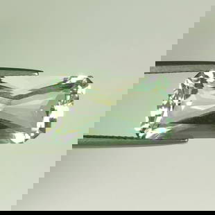 7.39 Ct Natural Green Amethyst Octagon Cut: Weight - 7.39 Ct / Size - 17.00 x 9.10 x 6.90 mm / Shape - Octagon Cut / Color - Green / Clarity - VVS / Origin - Brazil / Treatment - None
