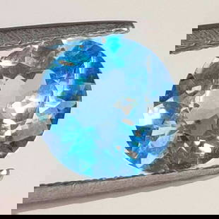 1.91 Ct Natural Blue Topaz Round Cut: Weight - 1.91 Ct / Dimensions - 8.00 x 7.90 x 4.50mm / Shape & Cut - Round Cut / Color - Blue / Transparency - VVS / Origin - Brazil / Comments - Irradiated